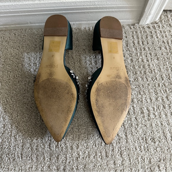 JCrew Flats Sz 8 In Emerald green - Picture 4 of 4